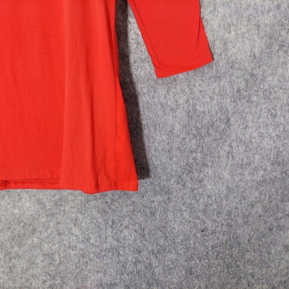 NWOT Victoria Secret Shirt S Minimalist Loose Plunge V Neck Stretch Red Casual - Picture 5 of 11